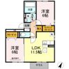 セレーネ ひびきのの間取り画像