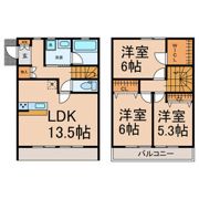 SPACE Ⅵ A棟の間取り画像