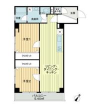 マンション目黒不動前の間取り画像