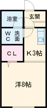 リラハイツ末広Dの間取り画像