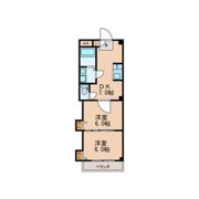 三熊ハイツ渚5号の間取り画像