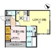 シェノン栗東の間取り画像