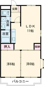 峰栄マンションの間取り画像