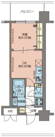 プレジオ江坂SOUTHの間取り画像