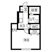 ワンリッチ上野町Aの間取り画像