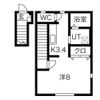 ワンリッチ上野町Bの間取り画像