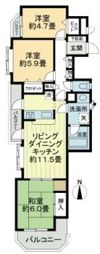 ライオンズユタカマンションの間取り画像