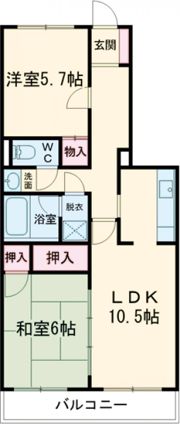 タウンコート駅南の間取り画像