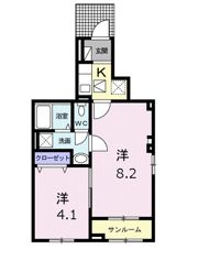オランジュ・ウエストの間取り画像