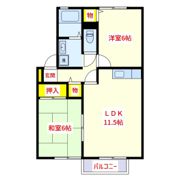 セジュール福山Ⅰの間取り画像