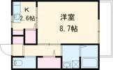 ハイツウエストⅡの間取り画像