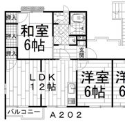 タウニー北春日丘A棟の間取り画像