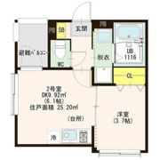 ハーモニーテラス八田Ⅲの間取り画像