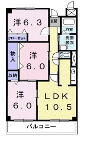 キャッスルタルイ弐番館の間取り画像