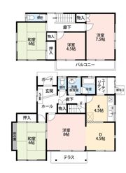 八王子北野台戸建の間取り画像