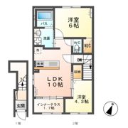 クラシアAの間取り画像