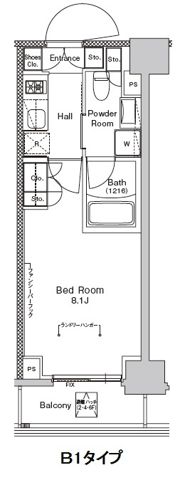 プラウドフラット門前仲町Ⅴの間取り画像