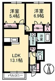 シャーメゾン白枝の間取り画像