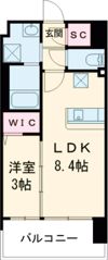 Luxe布施北Ⅲの間取り画像