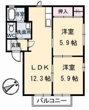シャーメゾン和 B棟の間取り画像