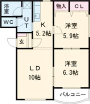 ミヤビタウンC棟の間取り画像