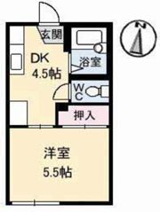 クレセント倉田の間取り画像