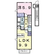 サニーサイド ハウス 森 Aの間取り画像