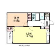 ソレイユ能町南の間取り画像
