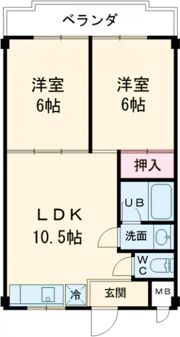 第二ミハマハイツの間取り画像