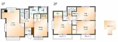 新戒貸家の間取り画像