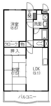 セレス長坂の間取り画像