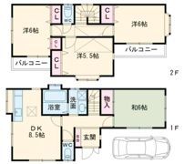 江戸川区南葛西戸建の間取り画像