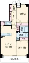 アルファスマート加古川駅北の間取り画像