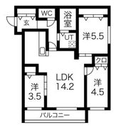 サクラブール手稲前田の間取り画像