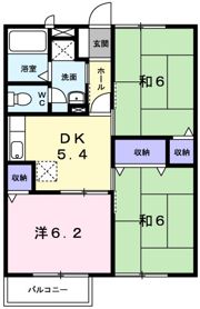 オアシスやまなBの間取り画像