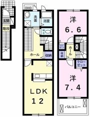 プリートカーサKの間取り画像