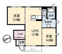 ヴィラ名水 A棟の間取り画像