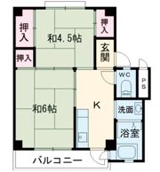 ビレッジハウス国分1号棟の間取り画像