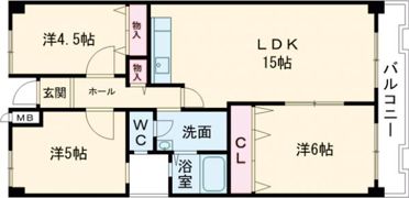 グランドパレス学園前の間取り画像