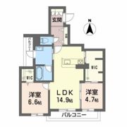 シャーメゾン高木瀬東の間取り画像