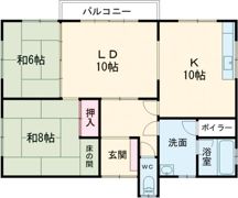 七飯町本町一棟二戸の間取り画像