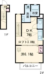 ヴァーグ弐番館の間取り画像