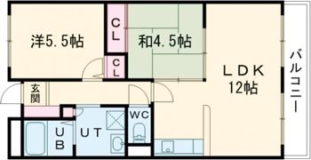 クレアヤマモトの間取り画像