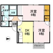 アメニティおおうち Aの間取り画像