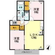 クレールコート Bの間取り画像