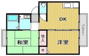 パストラーレ中津Aの間取り画像