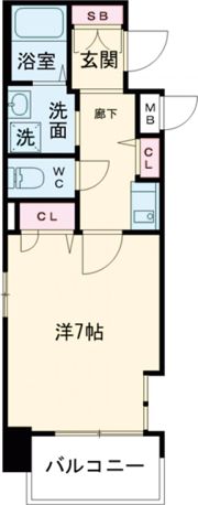プレサンス神戸駅前の間取り画像