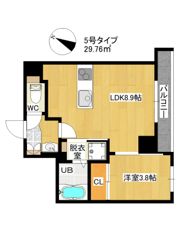 ADORE 六本松の間取り画像