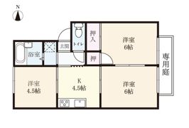 プレジール蘭の間取り画像