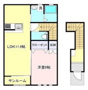 プログレッソ新白河B棟の間取り画像